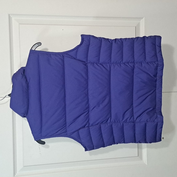 Lands' End down puffer vest snap front - S - royal blue - Picture 4 of 4